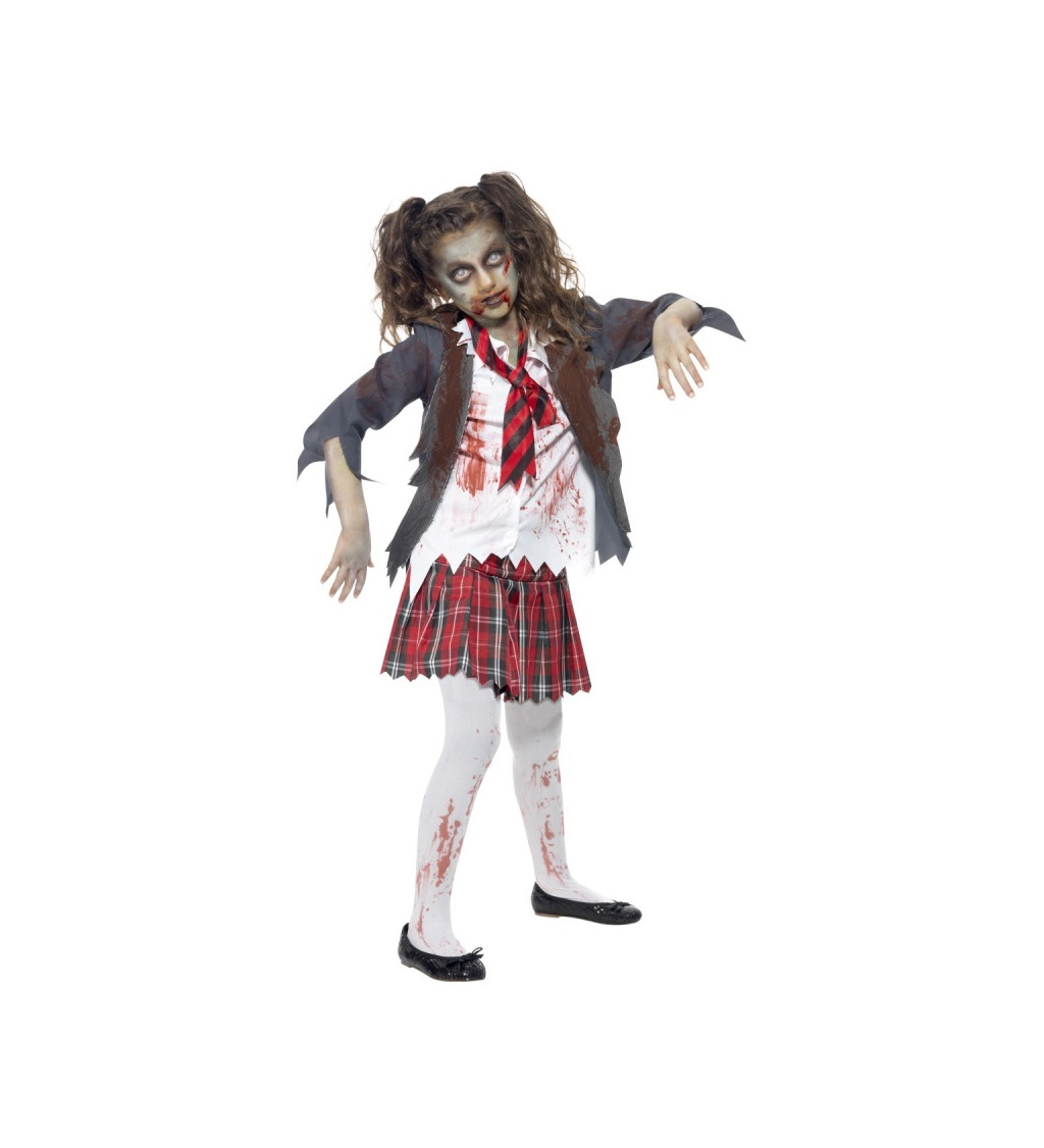 Dětský kostým "Zombie školačka"