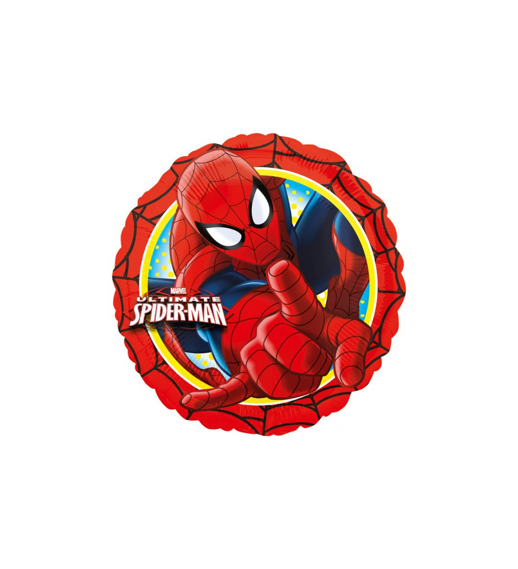 Fóliový balónek Spiderman kulatý