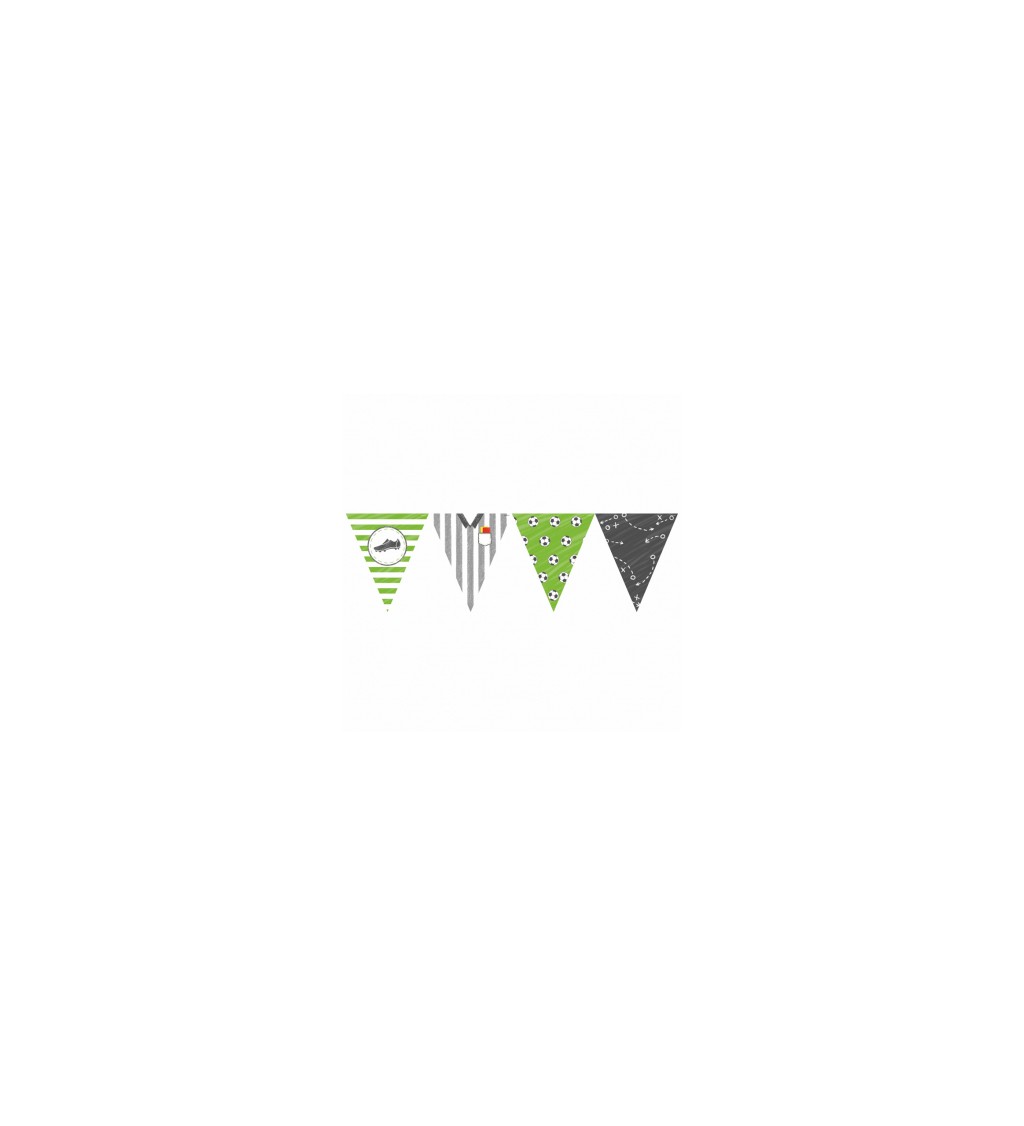 Girlanda - fotbalové trojúhelníky