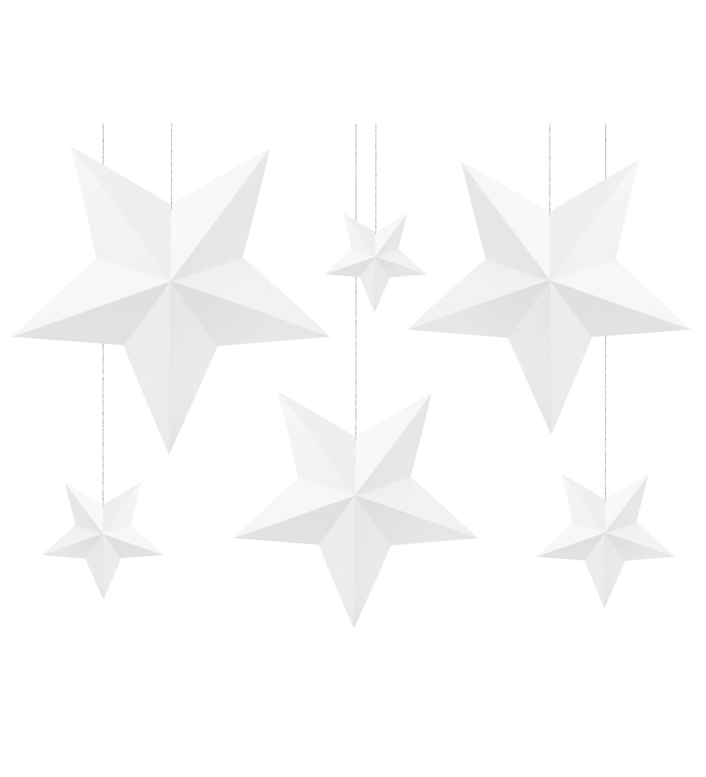 Dekorace - hvězdičky bílé