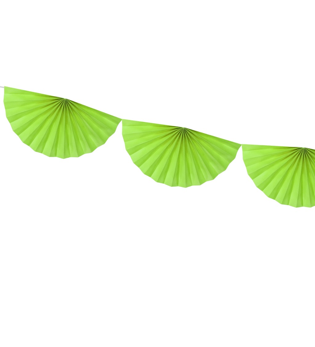 Girlanda - vějířky zelené menší