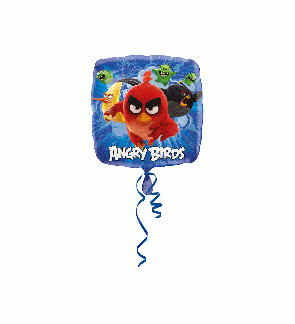 Fóliový balónek - hranatý s Angry Birds