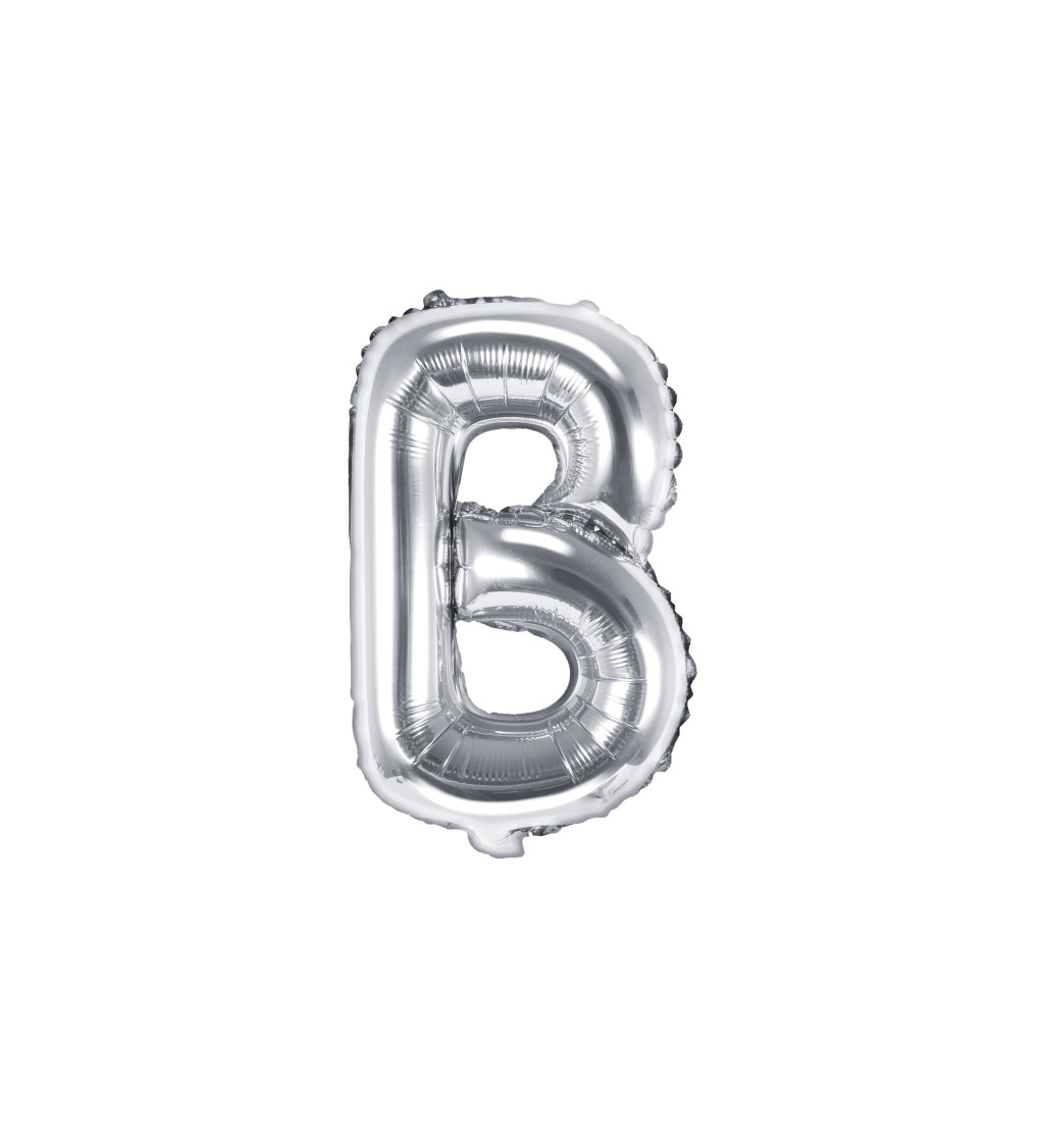 Fóliový balónek - stříbrné písmeno B
