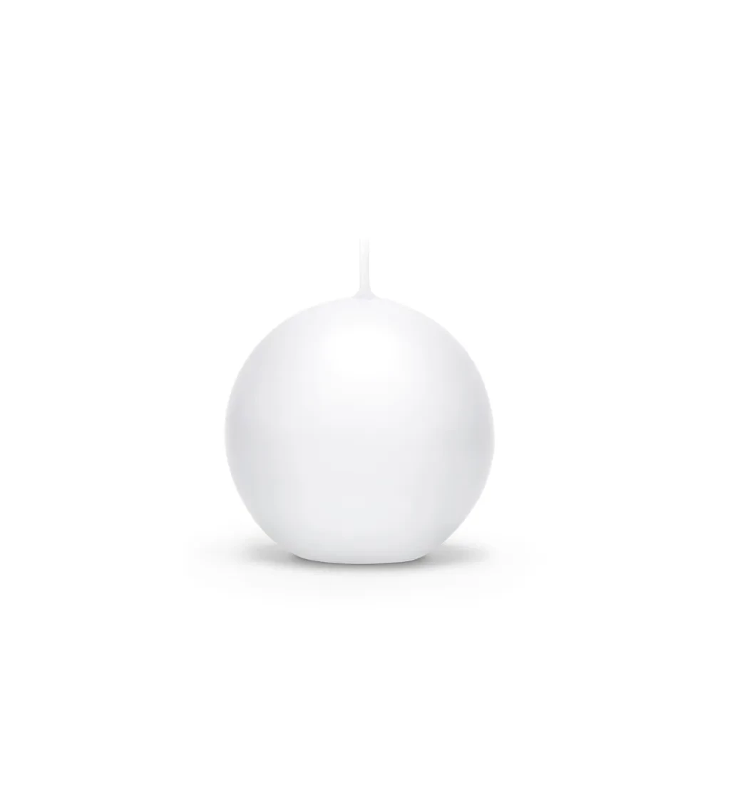 Dekorativní svíčka V - bílá matná 10 ks
