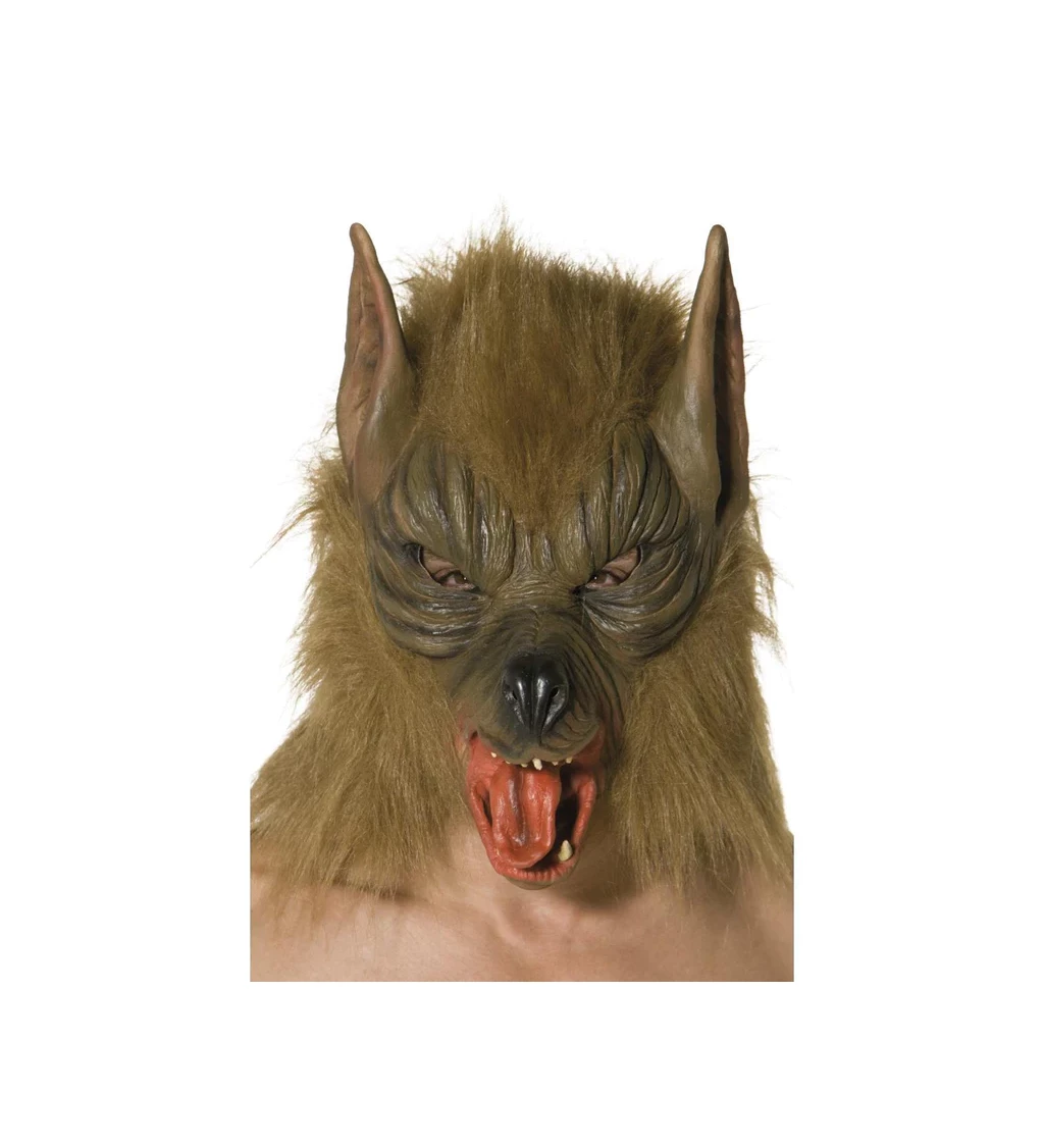 Maska Vlk - hnědý