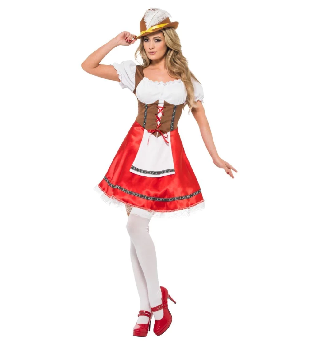 Kostým "Oktoberfest s červenou sukní"