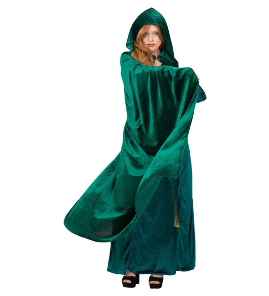 Smaragdově zelený plášť pro dospělé