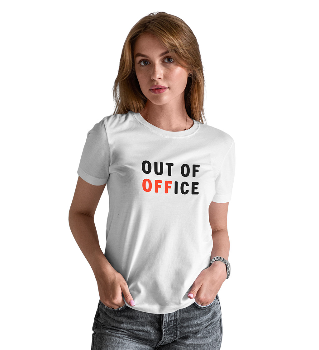 Dámské triko bílé - Out of office
