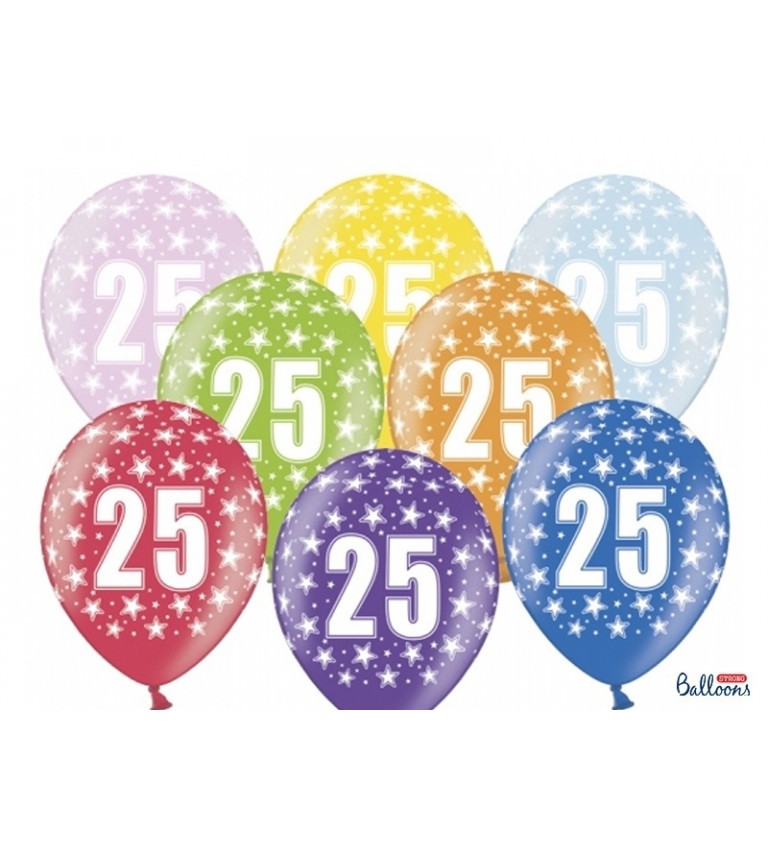 Balónek metalický s číslem 25