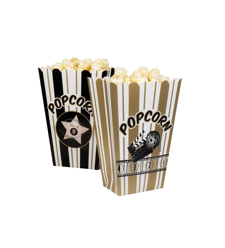 Krabička na popcorn Hollywood - set 4kusy