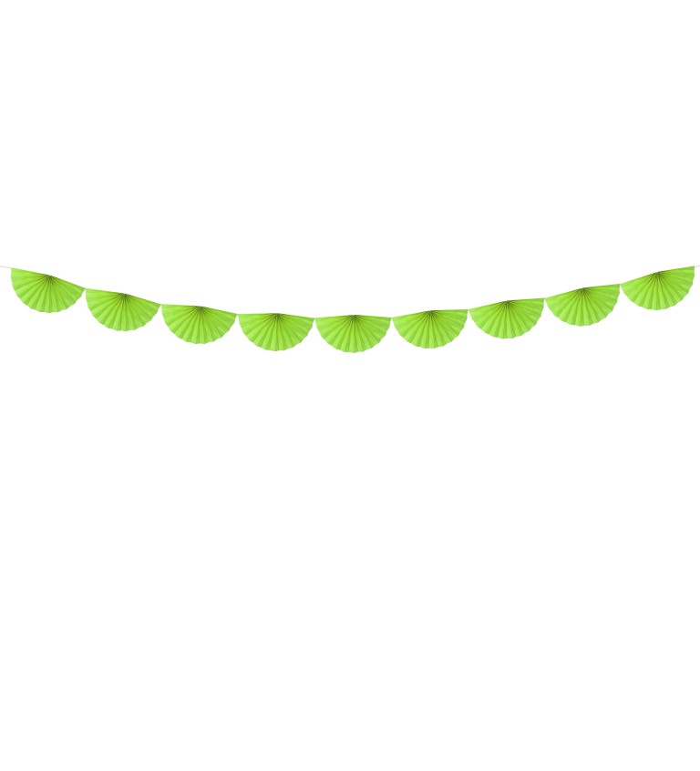 Girlanda - vějířky zelené menší