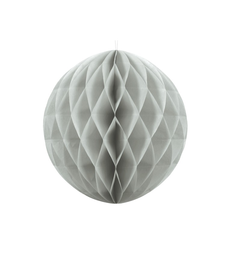 Dekorativní koule světle šedá - 20 cm
