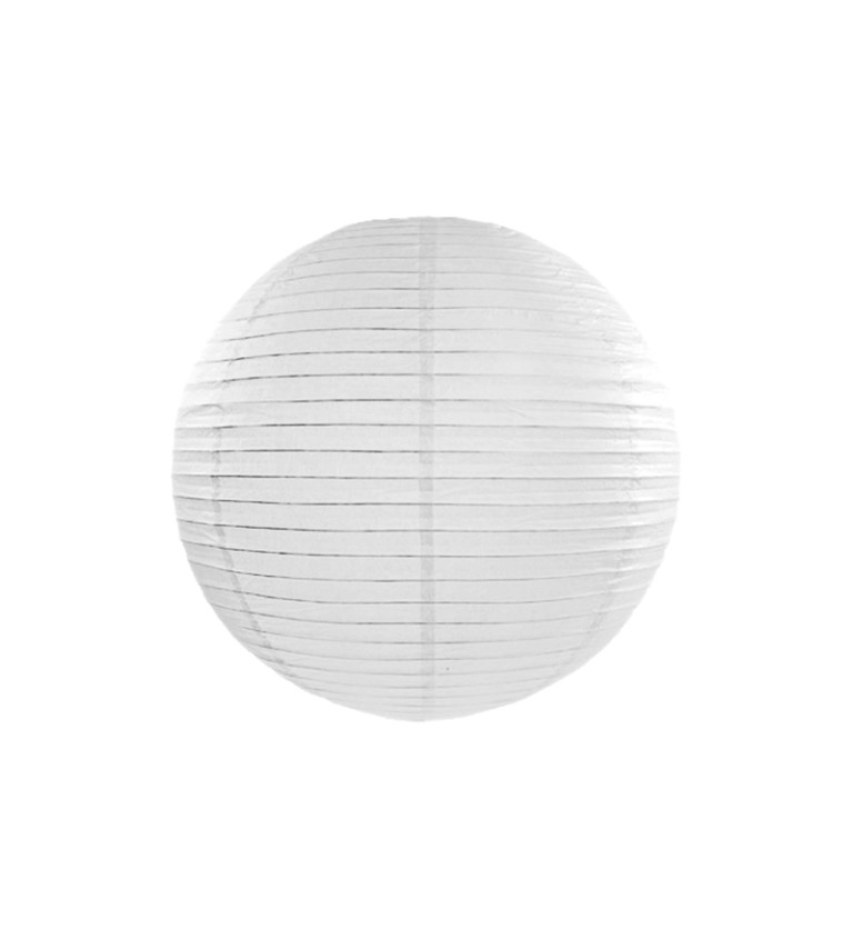 Papírový lampion II - bílý 20 cm