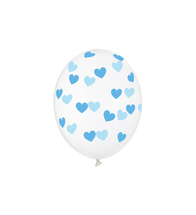 Latexové balónky - modré srdíčka