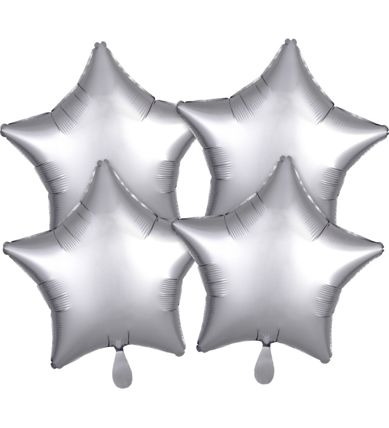 Set balónků - hvězdy stříbrné