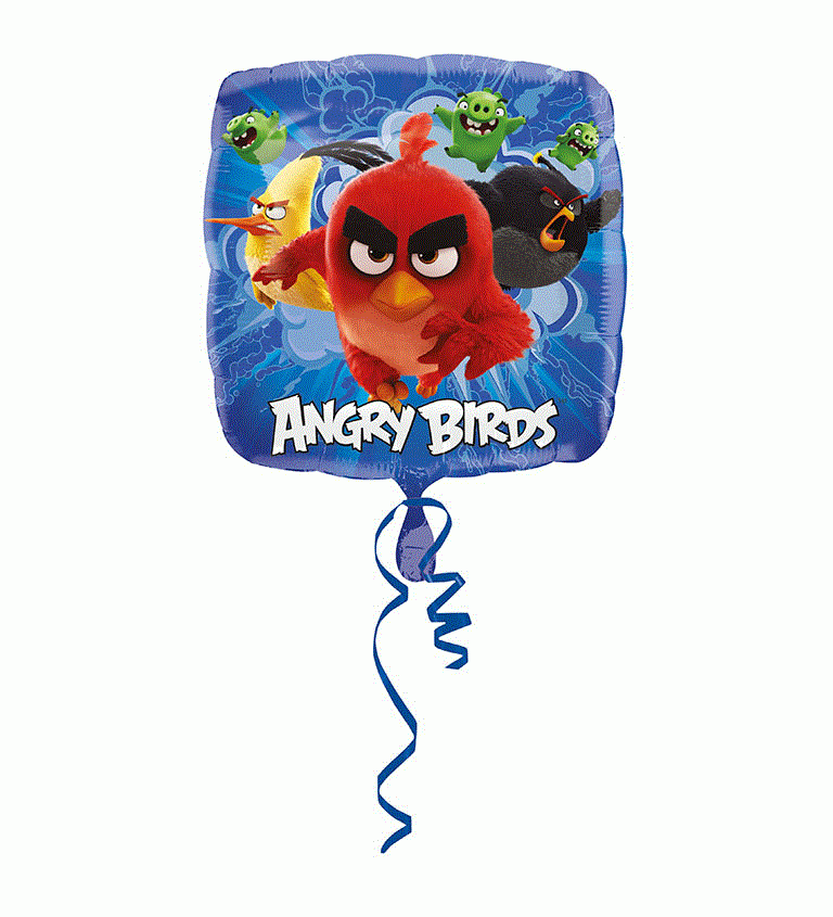 Fóliový balónek - hranatý s Angry Birds