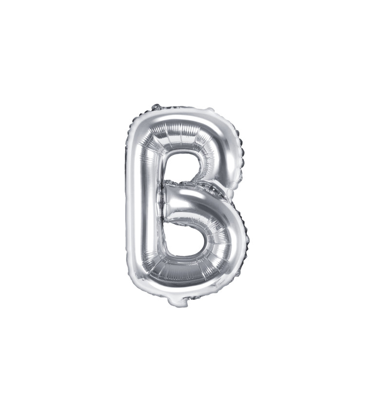 Fóliový balónek - stříbrné písmeno B