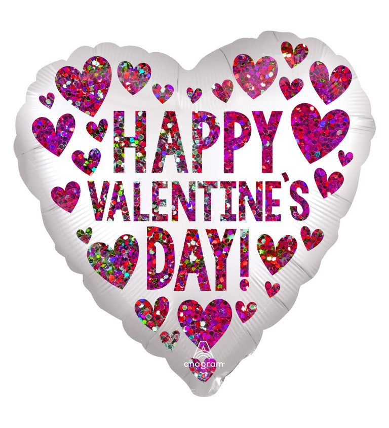 Srdce balónek - Happy Valentine's day