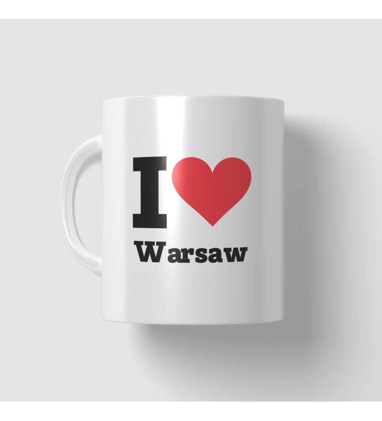 Hrnek s nápisem - I love Warsaw
