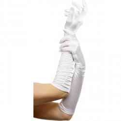 Bílé rukavice - dlouhé