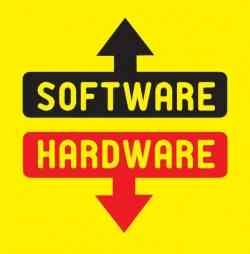Tričko s vtipným potiskem ''Hardware - Software"