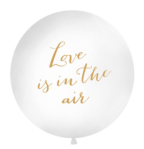 Balonek Love is in the air - velký bílý