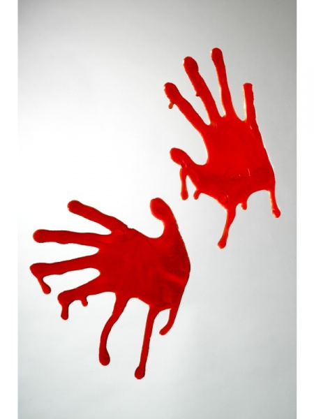 Zkrvavené ruce - strašidelná dekorace