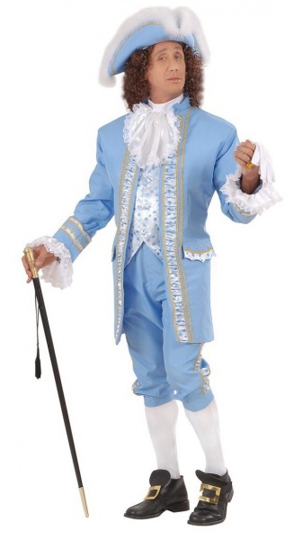 Kostým Šlechtic z 18. stol. - modrý
