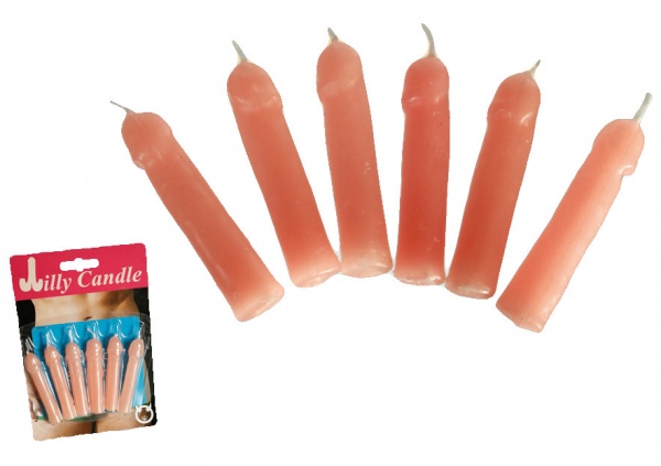 Dortové svíčky s motivem penisu