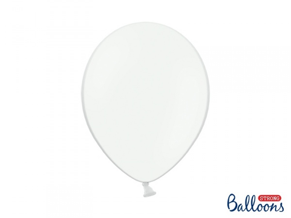 Balónek pastelový - bílý - 10 ks