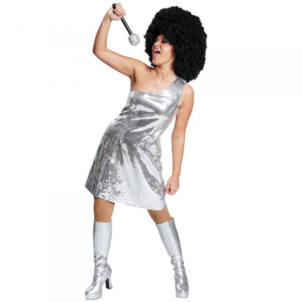 Disco šaty - Stříbrné