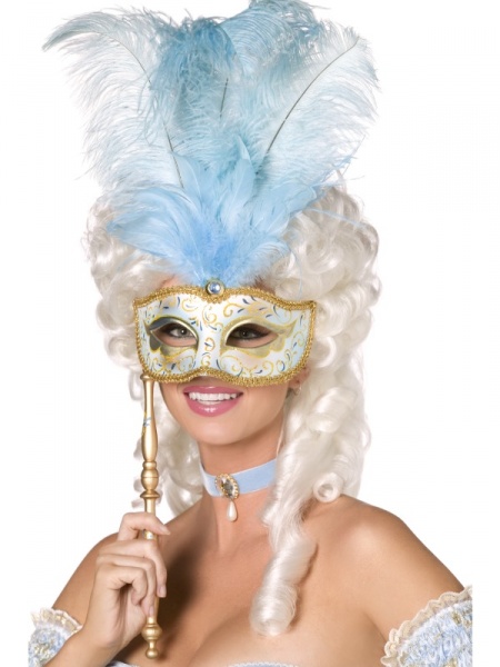 Barokní maska - modrá