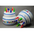 Nafukovací narozeninový dort se svíčkami