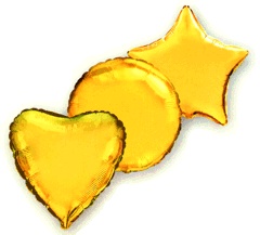 Balonek kulatý zlatý