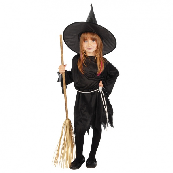 Dětský kostým "Černá čarodějnice"