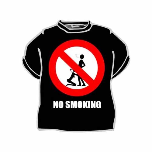 Tričko s vtipným potiskem NO SMOKING