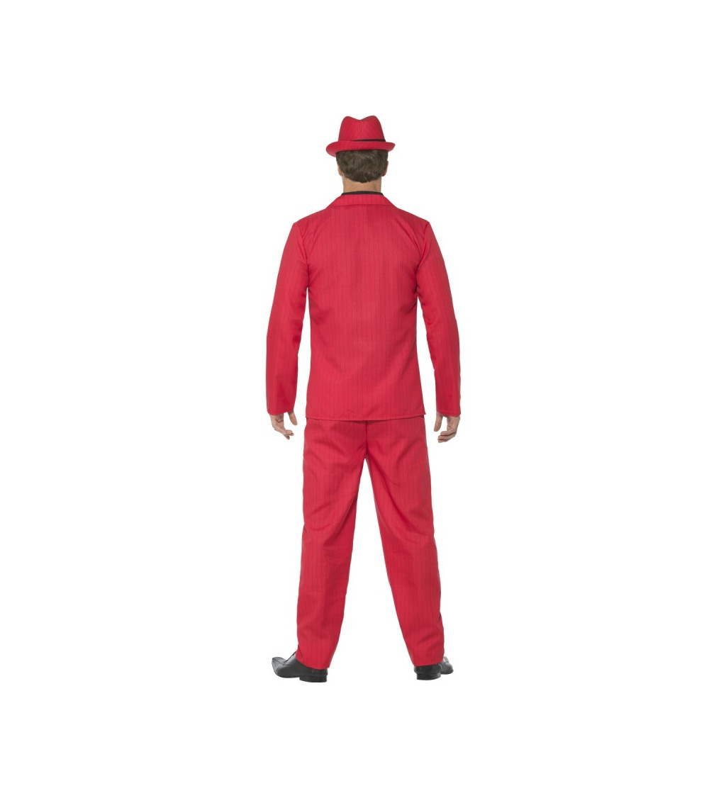 Kostým "Gangster - červený oblek"