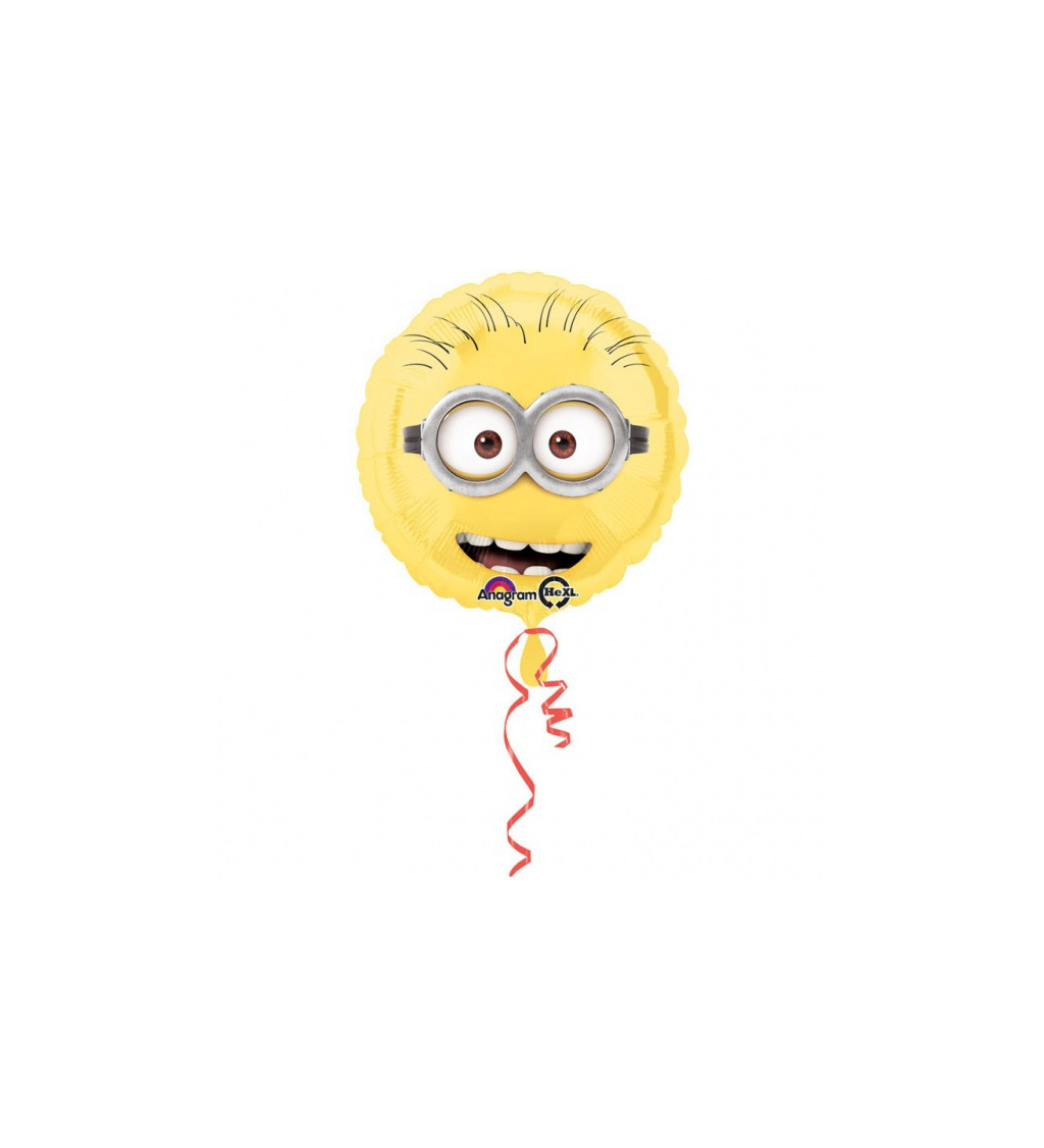 Kulatý fóliový balónek Mimoň