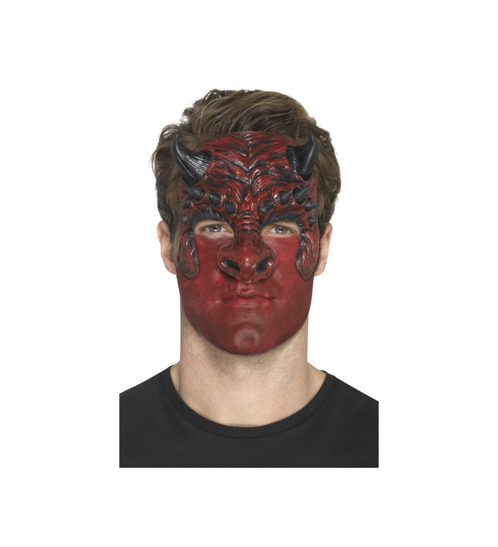 Halloween maska Ďábel - nalepovací