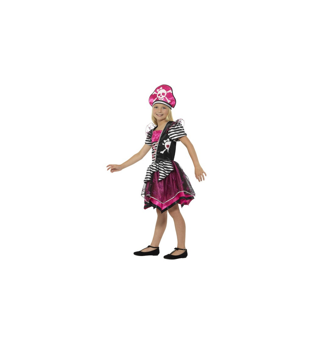 Dětský kostým "Pirátka růžová"