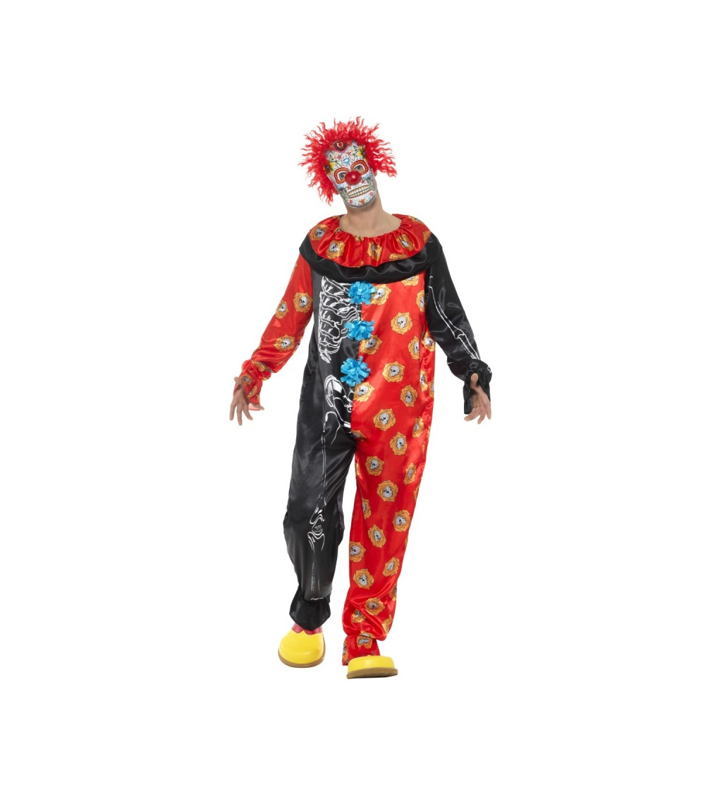 Kostým "Mexický klaun - Dey of the Dead"
