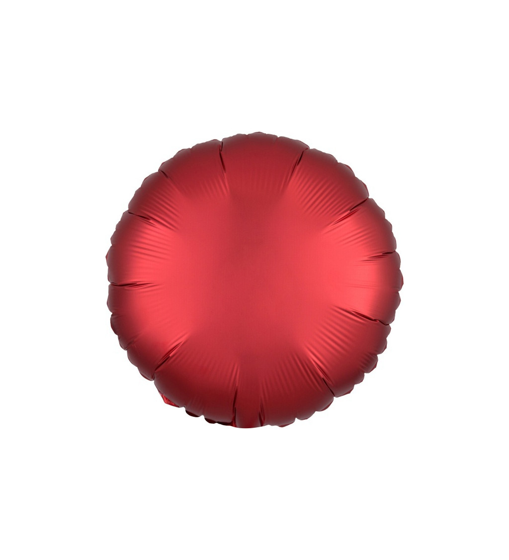 Fóliový balónek ve tvaru kola - červený
