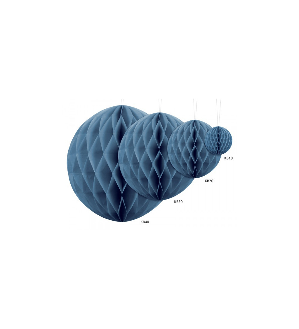 Dekorativní koule modrá - 20 cm