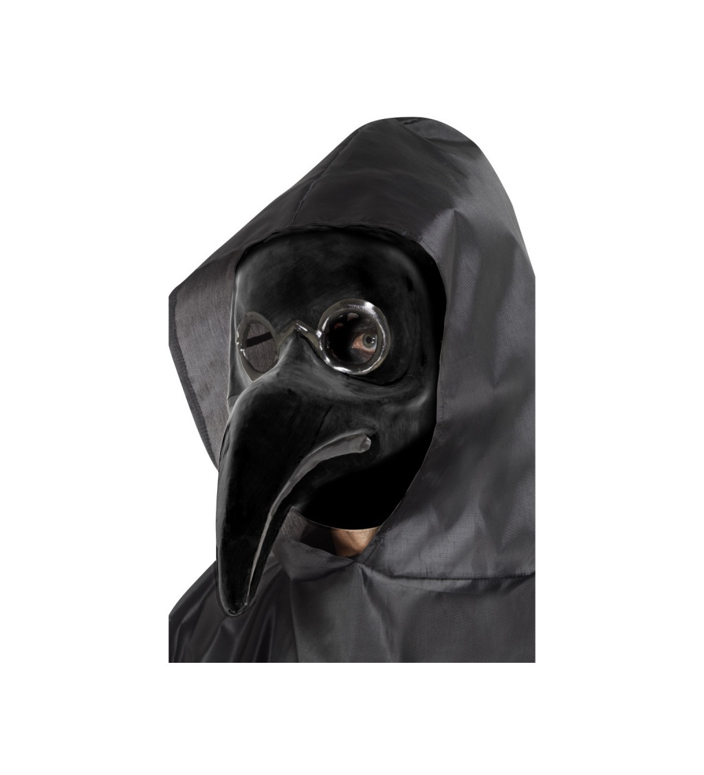 Morová maska s nosem - černá