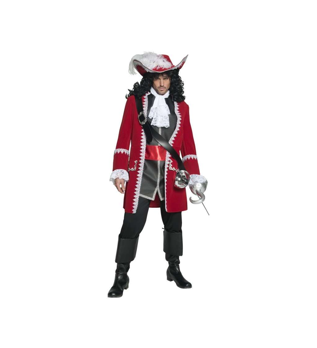 Kostým "Pirát Deluxe červený"