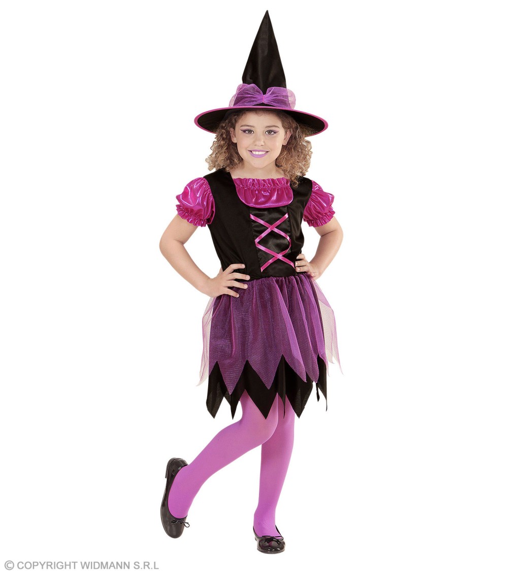 Dětský kostým - růžová čarodějnice