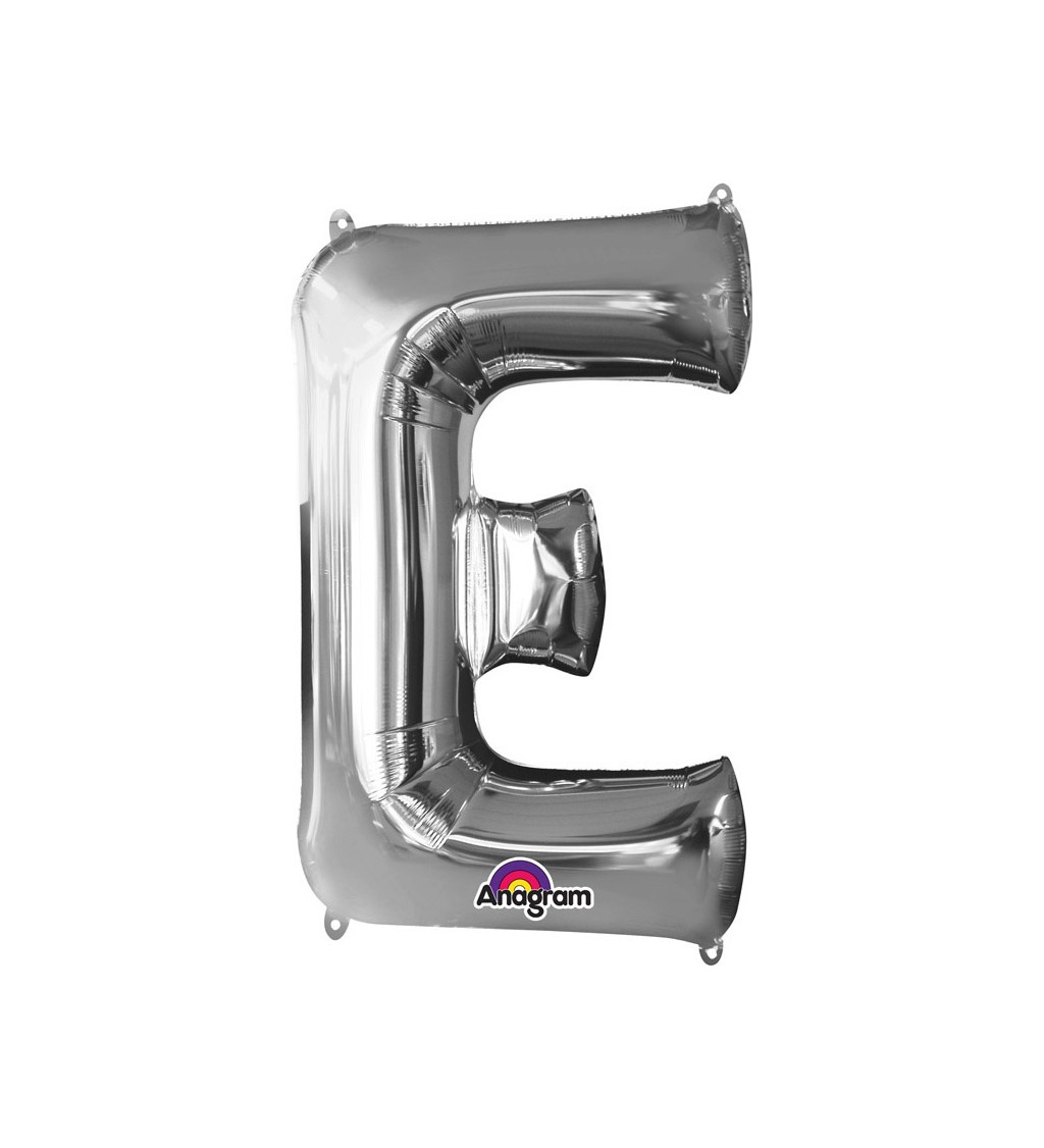 Balonek "E" - stříbrný