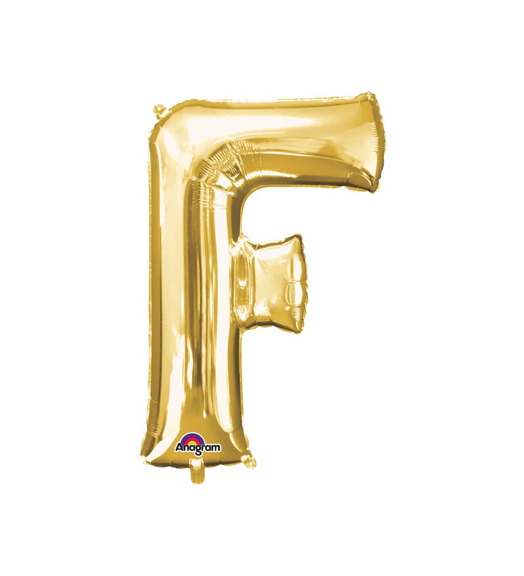 Balonek "F" - zlatý