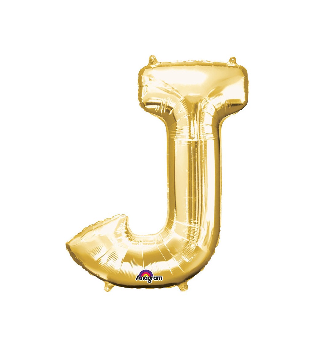 Balonek "J" - zlatý