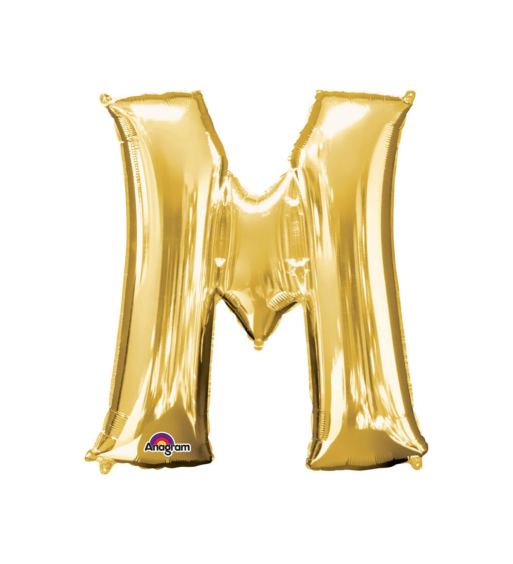 Balonek "M" - zlatý